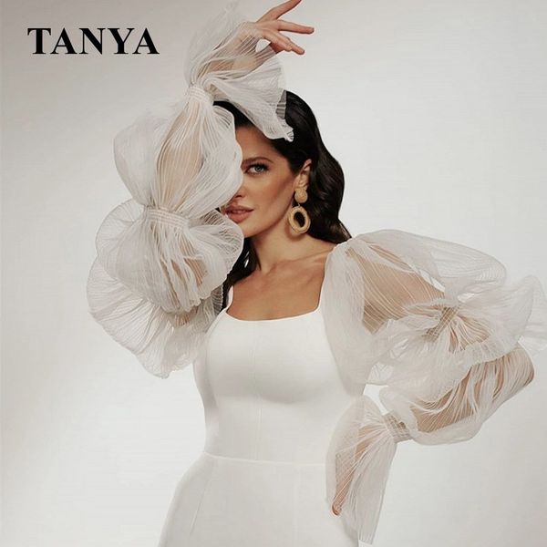charming detachable puffy sleeve for wedding pleaed tulle illusion sleeve bridal accessories full fingerless gloves swd074, White
charming detachable puffy sleeve for wedding pleaed tulle illusion sleeve bridal accessories full fingerless gloves swd074, White