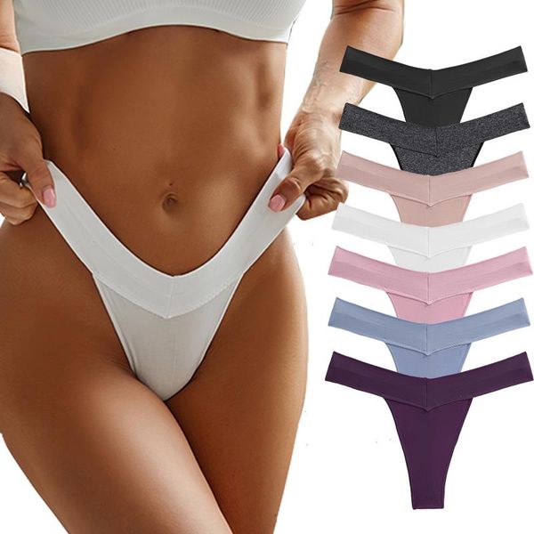 women thong v waist g-string panty 7 solid colors seamless femme underwear t-back pantys lingerie panties for girls s-2xl, Black;pink
women thong v waist g-string panty 7 solid colors seamless femme underwear t-back pantys lingerie panties for girls s-2xl, Black;pink