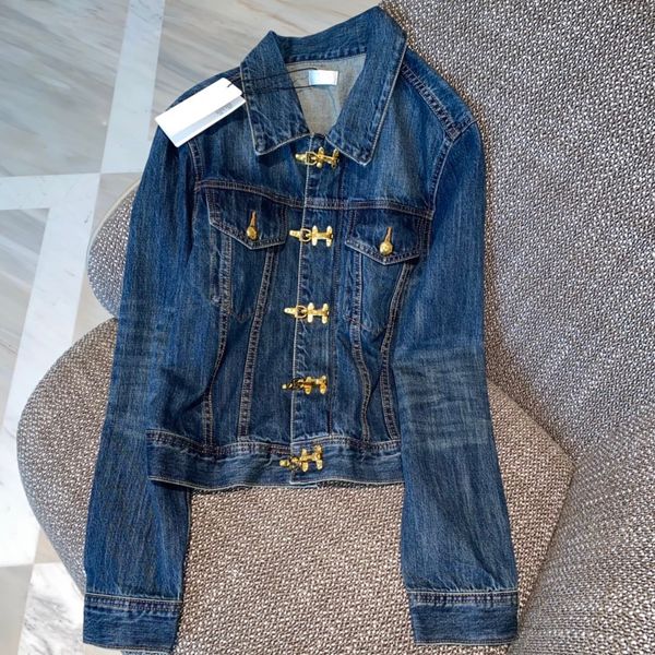 women's jackets denim fall new designer crop washed long sleeve lapel metal button slim jacket coat vfrhy#s, Black;brown
women's jackets denim fall new designer crop washed long sleeve lapel metal button slim jacket coat vfrhy#s, Black;brown