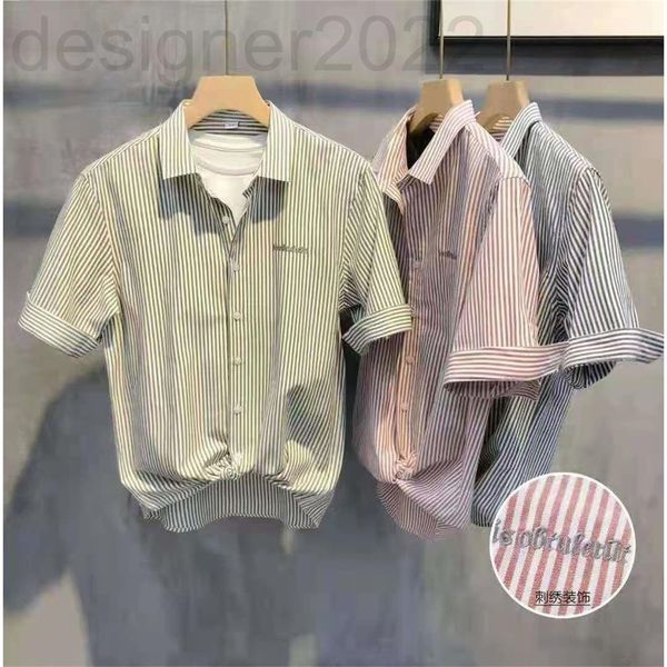 men's casual shirts designer summer shirt men's short sleeve korean handsome casual stripe half lined clothes fashion wear zijs, White;black
men's casual shirts designer summer shirt men's short sleeve korean handsome casual stripe half lined clothes fashion wear zijs, White;black