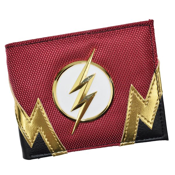 new the flash wallet cool design wallets short purse with coin pocket, Red;black