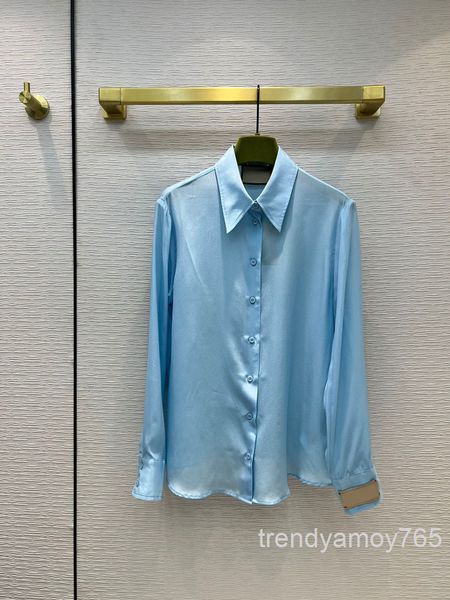women's blouses & shirts long sleeved silk shirt temperament elegant simple lapel button light spring and autumn women high end, White
women's blouses & shirts long sleeved silk shirt temperament elegant simple lapel button light spring and autumn women high end, White