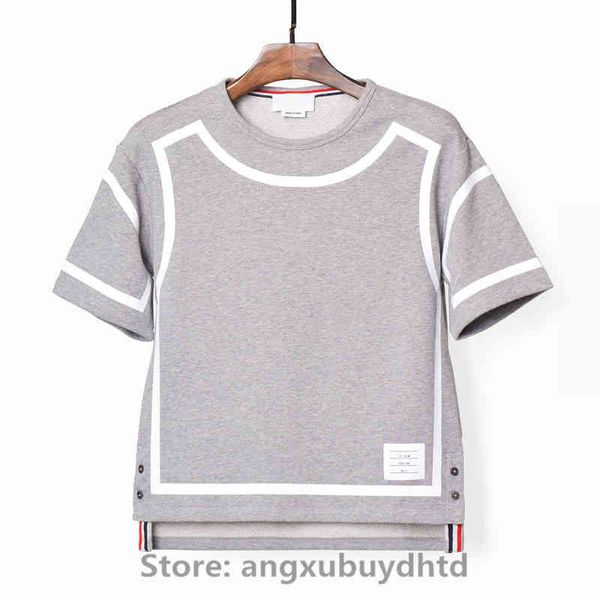 tb thom summer new short sleeve men's t shirts loose casual round neck fashion brand contrast personalized cotton loose streetwear, White;black
tb thom summer new short sleeve men's t shirts loose casual round neck fashion brand contrast personalized cotton loose streetwear, White;black
