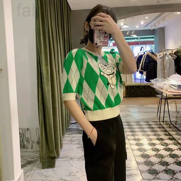 women's sweaters designer 2022 spring new contrast lingge machine cat embroidery sweater women's waist closed thin round neck half, White;black
women's sweaters designer 2022 spring new contrast lingge machine cat embroidery sweater women's waist closed thin round neck half, White;black