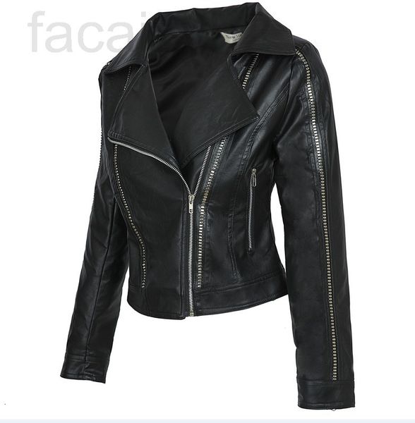 women's leather & faux designer 2019 new zipper stitched short leather jacket pu lapel aph32022, Black
women's leather & faux designer 2019 new zipper stitched short leather jacket pu lapel aph32022, Black