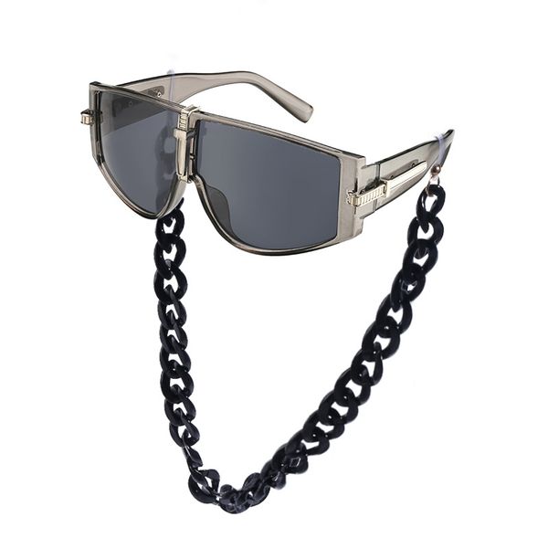 2022 new chain sunglasses women's european and american fashion necklace sunglasses, White;black
2022 new chain sunglasses women's european and american fashion necklace sunglasses, White;black