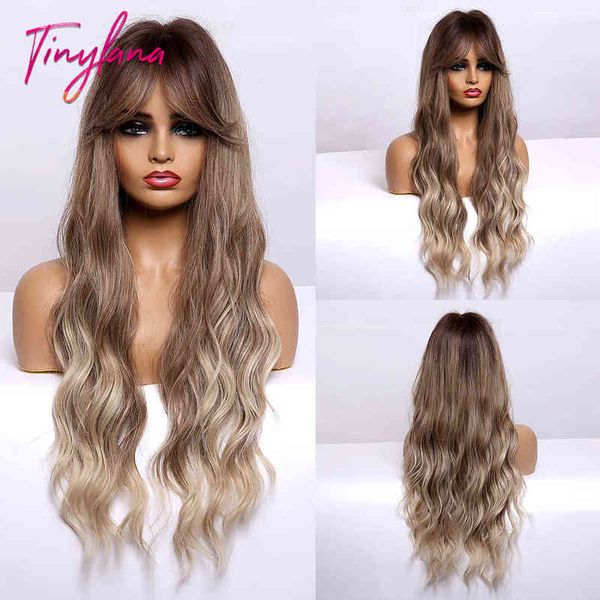 tiny lana synthetic long body wave hair wigs brown to blonde ombre wig with bangs for women natural cosplay heat resistant hair, Black;brown
tiny lana synthetic long body wave hair wigs brown to blonde ombre wig with bangs for women natural cosplay heat resistant hair, Black;brown