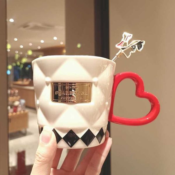 2022 starbucks valentine's day cup 390ml checkerboard pattern mug stirring stick ceramic cup coffee cup
2022 starbucks valentine's day cup 390ml checkerboard pattern mug stirring stick ceramic cup coffee cup