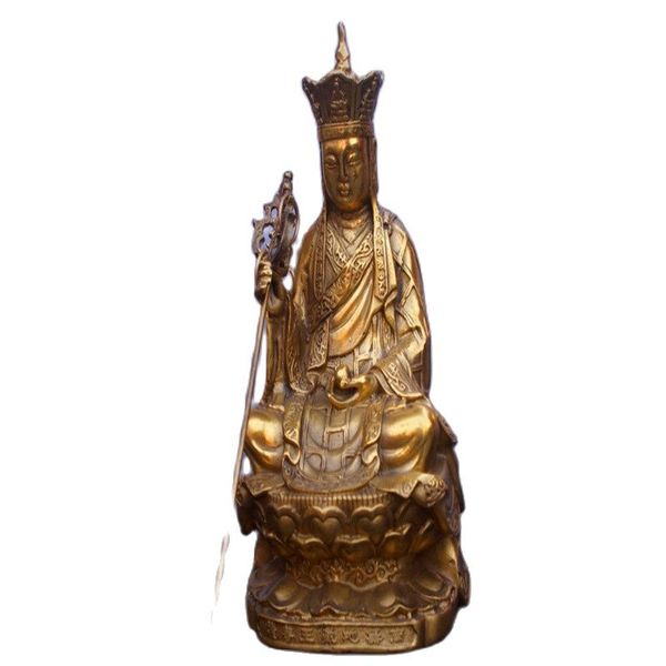 china brass ksitigarbha bodhisattva statue fengshui worship deity statue, Black
china brass ksitigarbha bodhisattva statue fengshui worship deity statue, Black