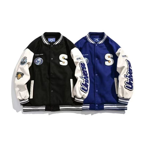 hiphop baseball jacket men and women furry letters embroidery loose varsity jackets streewear casual bomber coat ins 220816, Black;brown
hiphop baseball jacket men and women furry letters embroidery loose varsity jackets streewear casual bomber coat ins 220816, Black;brown