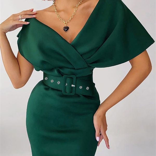 v-neck off shoulder party bodcon women dress green black winter belt midi club dresses white elegant frills vestido 220509, Black;gray
v-neck off shoulder party bodcon women dress green black winter belt midi club dresses white elegant frills vestido 220509, Black;gray