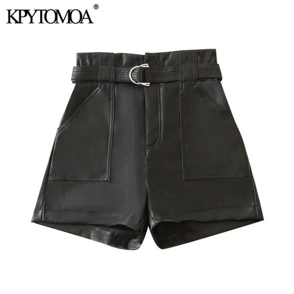 kpytomoa women chic fashion with belt faux leather shorts vintage high waist zipper fly pockets female short pants mujer 210302, White;black
kpytomoa women chic fashion with belt faux leather shorts vintage high waist zipper fly pockets female short pants mujer 210302, White;black