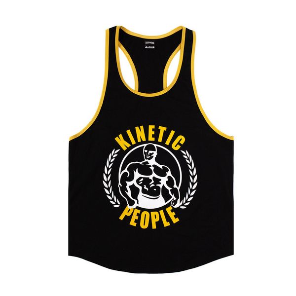 gym tank sleeveless shirt men bodybuilding fitness workout cotton print singlet stringer male summer casual vest, White;black
gym tank sleeveless shirt men bodybuilding fitness workout cotton print singlet stringer male summer casual vest, White;black