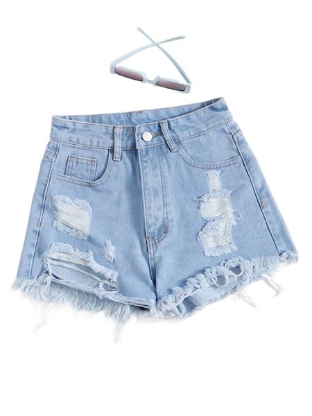 raw hem ripped denim shorts p50t#, White;black
raw hem ripped denim shorts p50t#, White;black