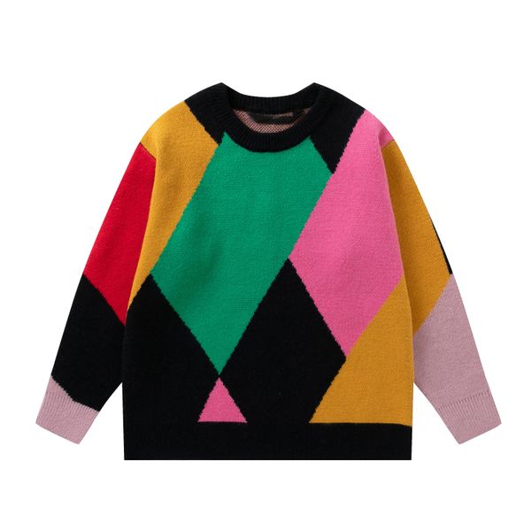 22 designer new fall/winter round neck thick warm sweater for men and women sweater for men pullover sweater for men mixed color geometric f, White
22 designer new fall/winter round neck thick warm sweater for men and women sweater for men pullover sweater for men mixed color geometric f, White