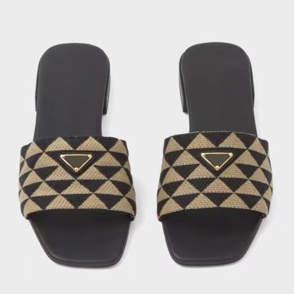 girl designer slippers fashion summer outdoor shoes kids trendy triangle letter printed slip on shoes 7 styles, Black;grey