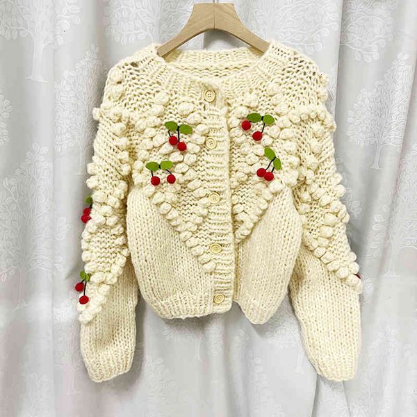 women's sweaters design autumn and winter hook flower cherry lazy style long sleeve loose knit cardigan sweater women's coat, White;black
women's sweaters design autumn and winter hook flower cherry lazy style long sleeve loose knit cardigan sweater women's coat, White;black