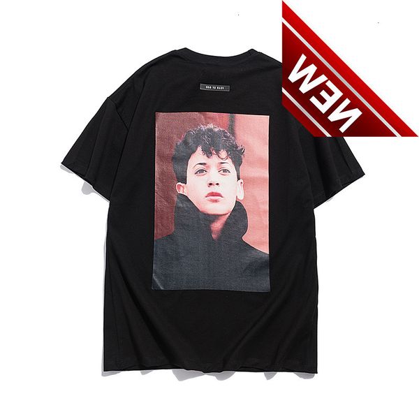 50% off discount fashion brand fog s high street fashion short sleeve oil painting portrait t-shirt men and women lovers loose fitting facto, White;black