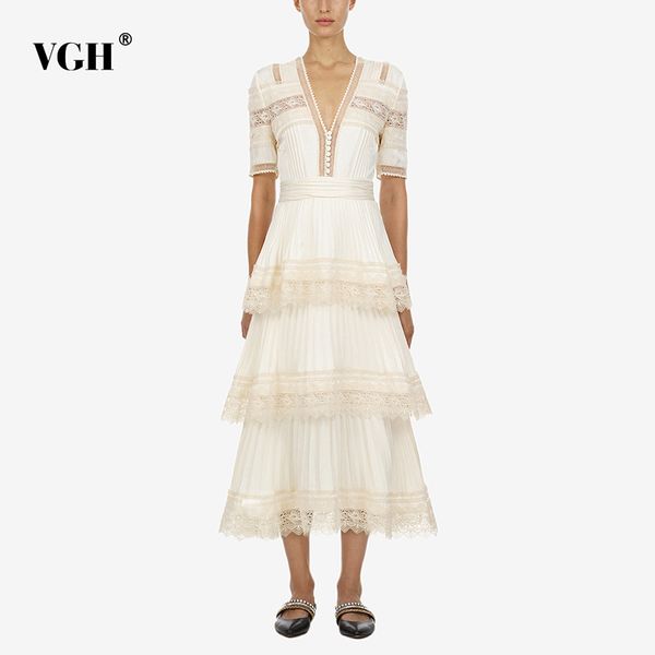 vintage patchwork lace dress for women v neck short sleeve high waist midi elegant white dresses female fashion summer 210507, Black;gray
vintage patchwork lace dress for women v neck short sleeve high waist midi elegant white dresses female fashion summer 210507, Black;gray