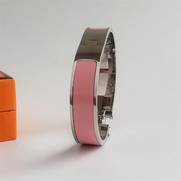 new designer design 12mm wide titanium steel couple bangle silver buckle classic enamel bracelet size 17 and 19 available, Black
new designer design 12mm wide titanium steel couple bangle silver buckle classic enamel bracelet size 17 and 19 available, Black