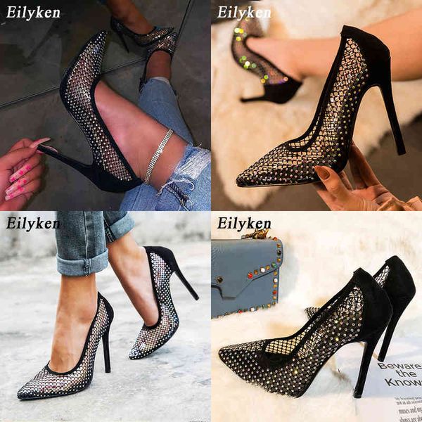 dress shoes eilyken fashion glitter colorful rhinestones women pumps hollow out breathable mesh thin heeled party wedding bride 220507, Black
dress shoes eilyken fashion glitter colorful rhinestones women pumps hollow out breathable mesh thin heeled party wedding bride 220507, Black