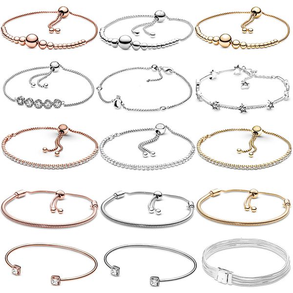 new popular 925 sterling silver special color bracelet adjustable chain bracelet bracelet ladies mens jewelry fashion accessories, Golden;silver
new popular 925 sterling silver special color bracelet adjustable chain bracelet bracelet ladies mens jewelry fashion accessories, Golden;silver