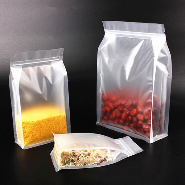 

100pcs 3D Frosted Stand up Packaging Bag Thick Barrier Matte Ground Coffee Beans Seeds Snack Rice Cereals Wedding Party Gifts Display Heat Sealing Storage Pouches