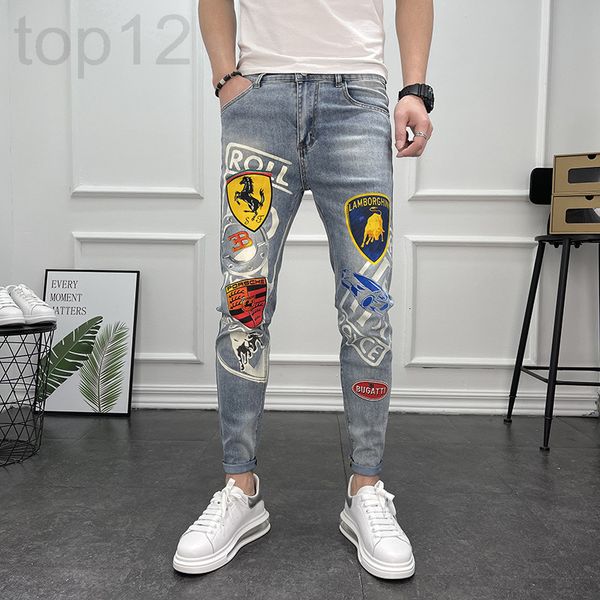 men's jeans designer fashion brand printed jeans men's 2022 spring and autumn new trend korean slim pants fashion ggv0, Blue
men's jeans designer fashion brand printed jeans men's 2022 spring and autumn new trend korean slim pants fashion ggv0, Blue