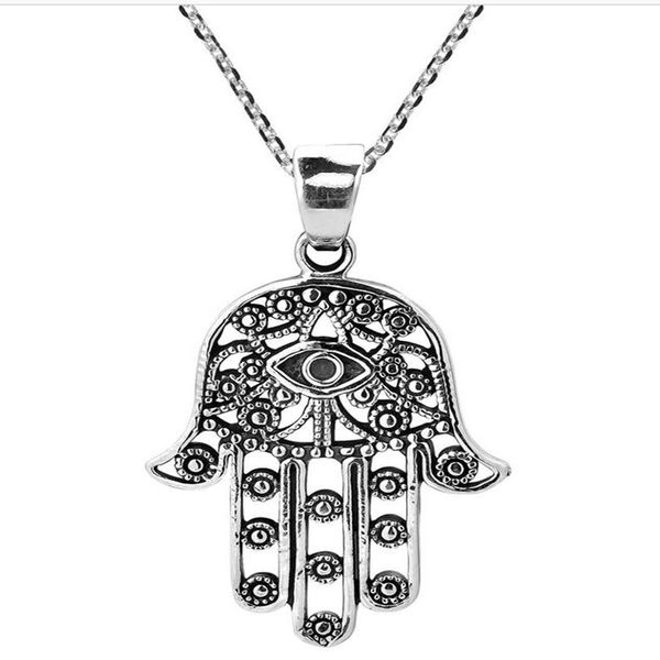 fashion gothic punk evil eye fatima hamsa hand necklace pendant turkish lucky eye chain amulet choker gift hip hop jewelry bijoux accessorie, Silver
fashion gothic punk evil eye fatima hamsa hand necklace pendant turkish lucky eye chain amulet choker gift hip hop jewelry bijoux accessorie, Silver