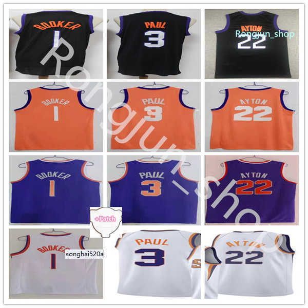 the finals patch basketball valley devin booker jersey 1 chris paul jerseys 3 deandre ayton 22 black white purple orange men stitche jerseys, Black;red
the finals patch basketball valley devin booker jersey 1 chris paul jerseys 3 deandre ayton 22 black white purple orange men stitche jerseys, Black;red