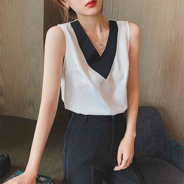 casual v neck splicing solid satin woman camis tank render chiffon sleeveless ole halter 210507, White
casual v neck splicing solid satin woman camis tank render chiffon sleeveless ole halter 210507, White
