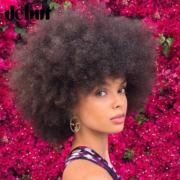 human hair high puff short afro kinky curly wig with bangs for women black gold temperature natural hair party dance fluffy wigs, Black;brown
human hair high puff short afro kinky curly wig with bangs for women black gold temperature natural hair party dance fluffy wigs, Black;brown