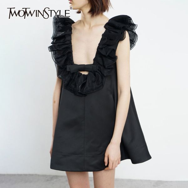 black elegant mini dress for women square collar sleeveless high waist lace up dresses female fashion style 210423, Black;gray
black elegant mini dress for women square collar sleeveless high waist lace up dresses female fashion style 210423, Black;gray