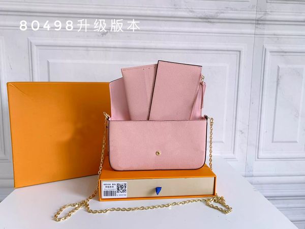 luxurys designers handbags purses bag fashion women pochette félicie shoulder bags three-piece combination empreinte bags 21*11*2 cm, Black;red
luxurys designers handbags purses bag fashion women pochette félicie shoulder bags three-piece combination empreinte bags 21*11*2 cm, Black;red