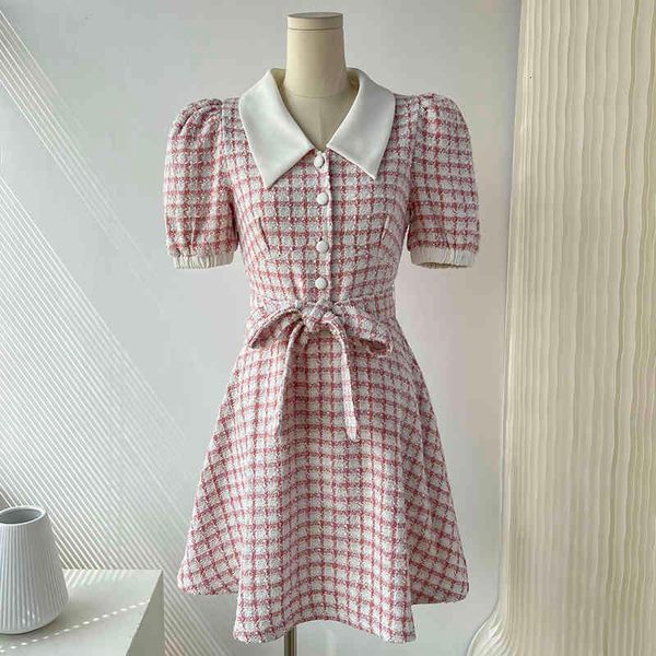 casual dresses foreign trade original single french retro small fragrance woven plaid bubble sleeve waist closing dress, Black;gray
casual dresses foreign trade original single french retro small fragrance woven plaid bubble sleeve waist closing dress, Black;gray