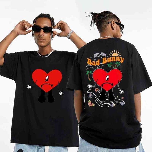 2022 new hip hop bad bunny un verano sin ti music album print t-shirts for men street rap trend short sleeve t shirt, White;black
2022 new hip hop bad bunny un verano sin ti music album print t-shirts for men street rap trend short sleeve t shirt, White;black