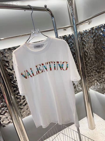 women's t-shirt designer chaopai 22 early spring new rainbow letter design hand nailed bead sequin round neck short sleeve t-shirt jm4e, White
women's t-shirt designer chaopai 22 early spring new rainbow letter design hand nailed bead sequin round neck short sleeve t-shirt jm4e, White