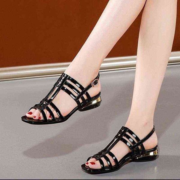 nxy sandals patent leather black women comfort open-toes buckle strap roman shoes retro non-slip office plus size 35-41
nxy sandals patent leather black women comfort open-toes buckle strap roman shoes retro non-slip office plus size 35-41