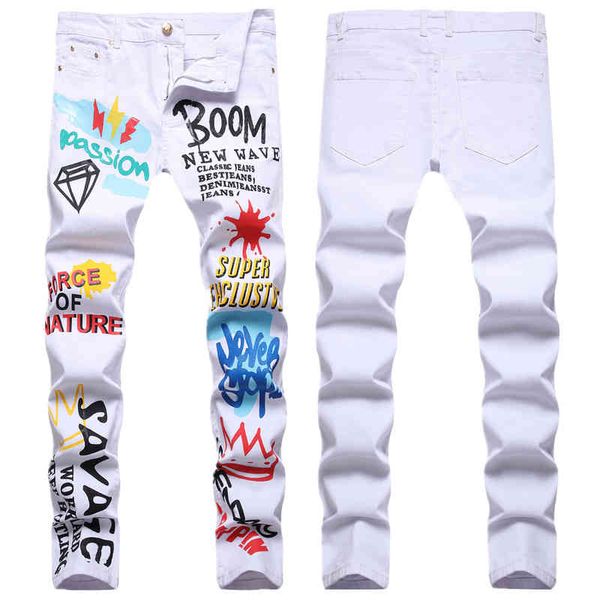 men's jeans stretch printed white slim fit jeans flower pants fashion men's trendy wl00, Blue
men's jeans stretch printed white slim fit jeans flower pants fashion men's trendy wl00, Blue