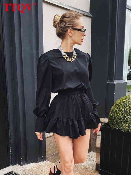 ttqv fashion black elegant dresses for women bodycon o-neck lantern sleeve mini dress lady streetwear vintage pleated dress t220804, Black;gray
ttqv fashion black elegant dresses for women bodycon o-neck lantern sleeve mini dress lady streetwear vintage pleated dress t220804, Black;gray