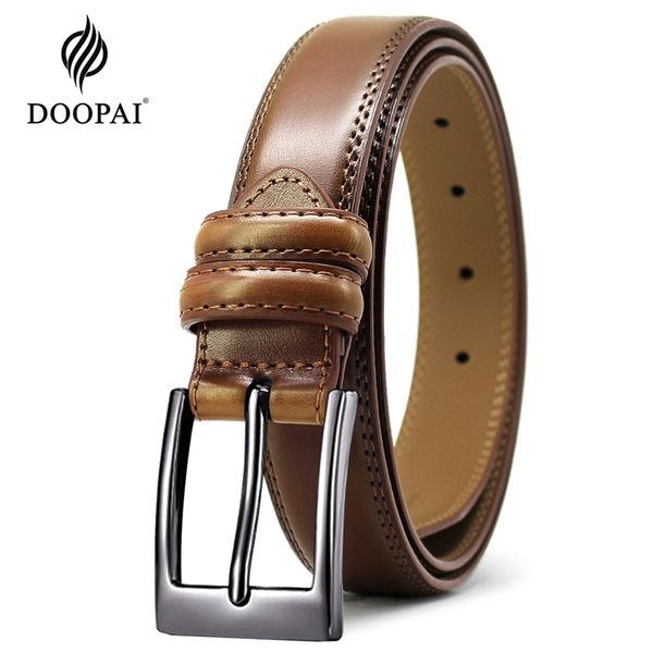 doopai belt for jeans men's genuine leather designer man pin buckle with strap business dress male s 220318, Black;brown
doopai belt for jeans men's genuine leather designer man pin buckle with strap business dress male s 220318, Black;brown