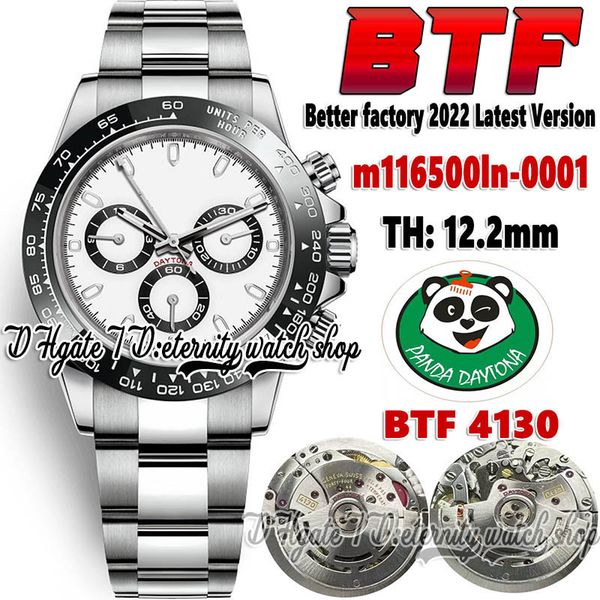 2022 btf bt116500 cal.4130 nf4130 chronograph automatic mens watch th:12.2m white dial black ceramics bezel ss+ 904l stainless bracelet supe, Slivery;brown
2022 btf bt116500 cal.4130 nf4130 chronograph automatic mens watch th:12.2m white dial black ceramics bezel ss+ 904l stainless bracelet supe, Slivery;brown