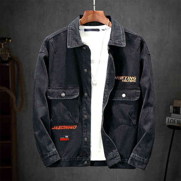 men's jackets black fashion embroidered and printed denim jacket men's autumn winter chaopai high street multi bag casual work clo, Black;brown
men's jackets black fashion embroidered and printed denim jacket men's autumn winter chaopai high street multi bag casual work clo, Black;brown