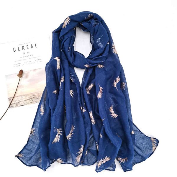 2021 summer scarf tr bronzing lovely feather pattern scarf women's printed long scarf muslim shawl, Blue;gray
2021 summer scarf tr bronzing lovely feather pattern scarf women's printed long scarf muslim shawl, Blue;gray