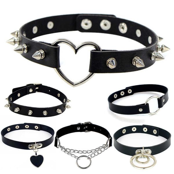 new fashion cosplay harajuku punk rock gothic necklace pu leather heart round spike collar choker necklace body accessories, Silver
new fashion cosplay harajuku punk rock gothic necklace pu leather heart round spike collar choker necklace body accessories, Silver