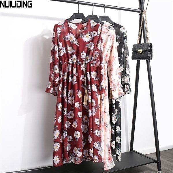 nijiuding womens chiffon floral printing dresses spring vneck long sleeve lace up high waist dress vestidos y200805, Black;pink
nijiuding womens chiffon floral printing dresses spring vneck long sleeve lace up high waist dress vestidos y200805, Black;pink