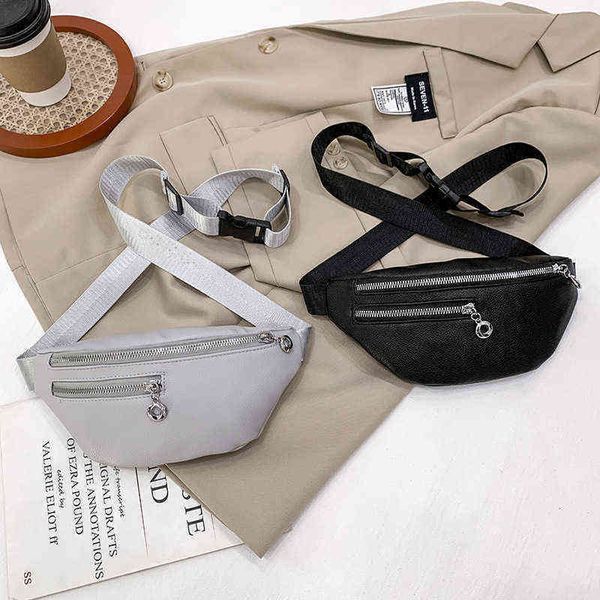 large capacity pu leather women's diagonal chest bag personality korean fashion waist mobile phone 220518 
large capacity pu leather women's diagonal chest bag personality korean fashion waist mobile phone 220518