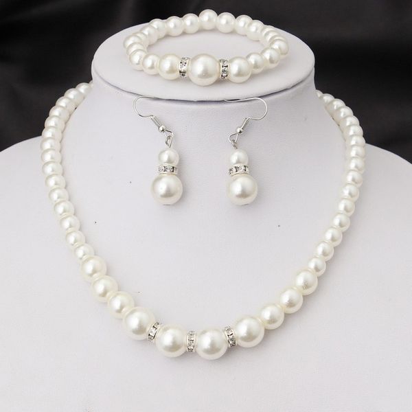 fashion white pearl necklace jewelry sets necklace bracelet earrings bridal pearl sets women party wedding christmas gifts 220813, Silver
fashion white pearl necklace jewelry sets necklace bracelet earrings bridal pearl sets women party wedding christmas gifts 220813, Silver