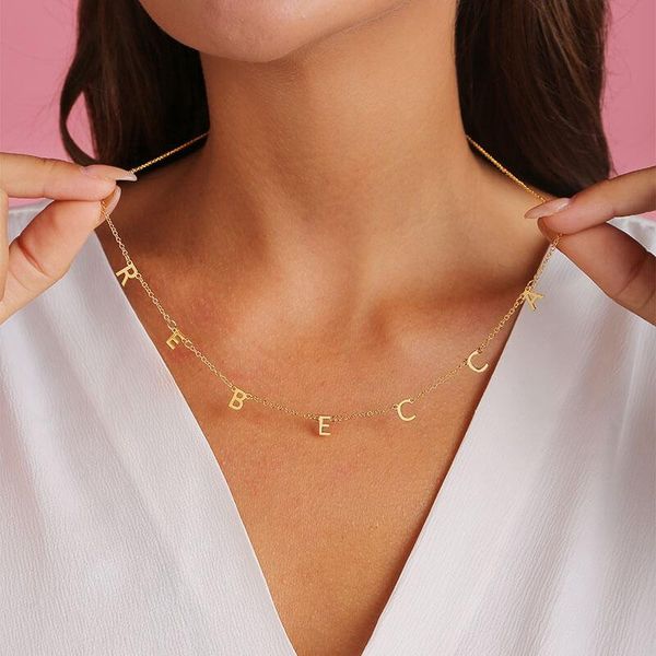 pendant necklaces personalise names separate letters customized custom namplate necklace stainless steel personalized jewelrys girl gift, Silver
pendant necklaces personalise names separate letters customized custom namplate necklace stainless steel personalized jewelrys girl gift, Silver