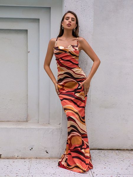 love&lemonade allover print criss cross tie back maxi dress d8gv#, Black;gray
love&lemonade allover print criss cross tie back maxi dress d8gv#, Black;gray